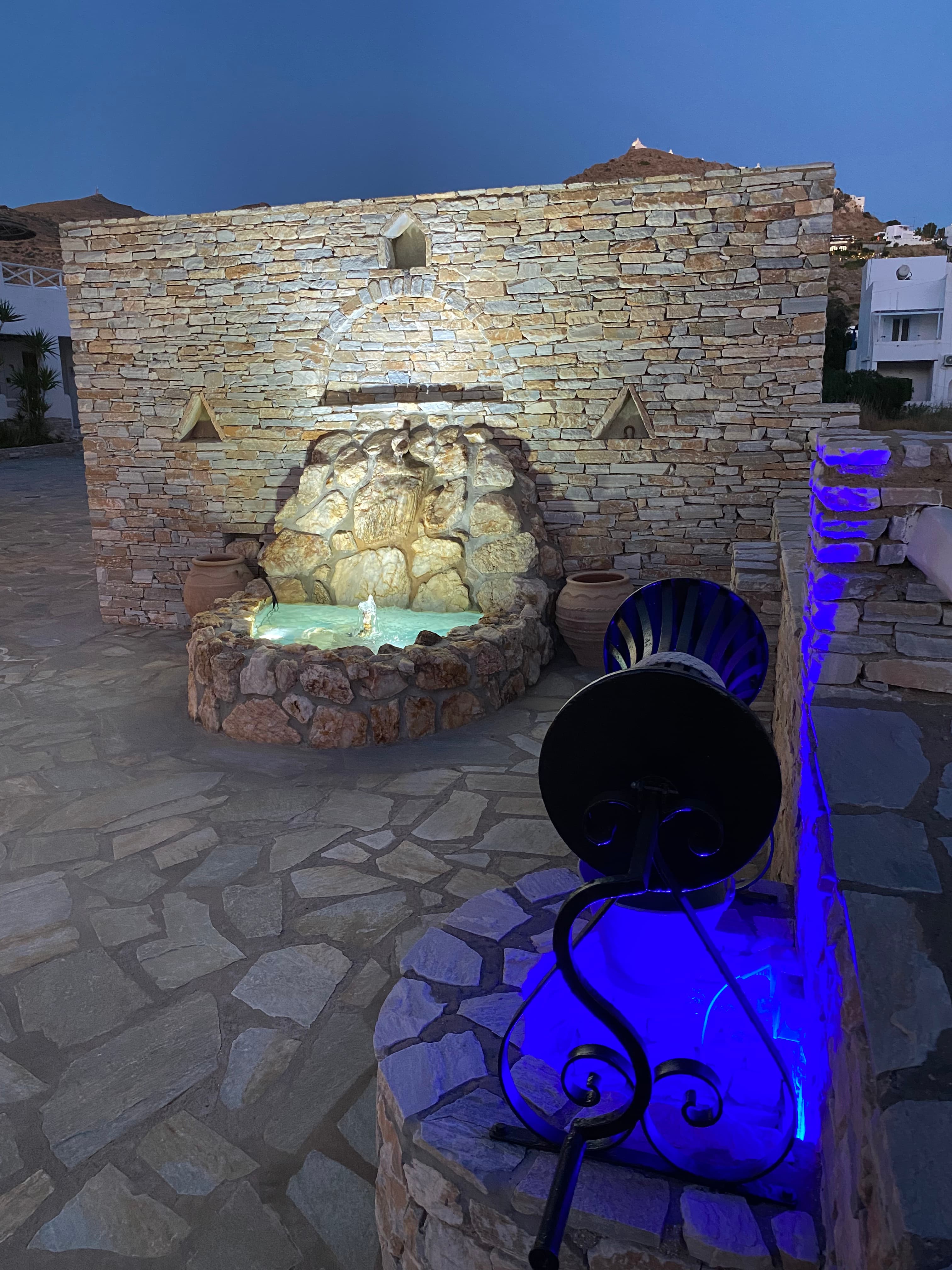 Helena Hotel Courtyard Well at Night