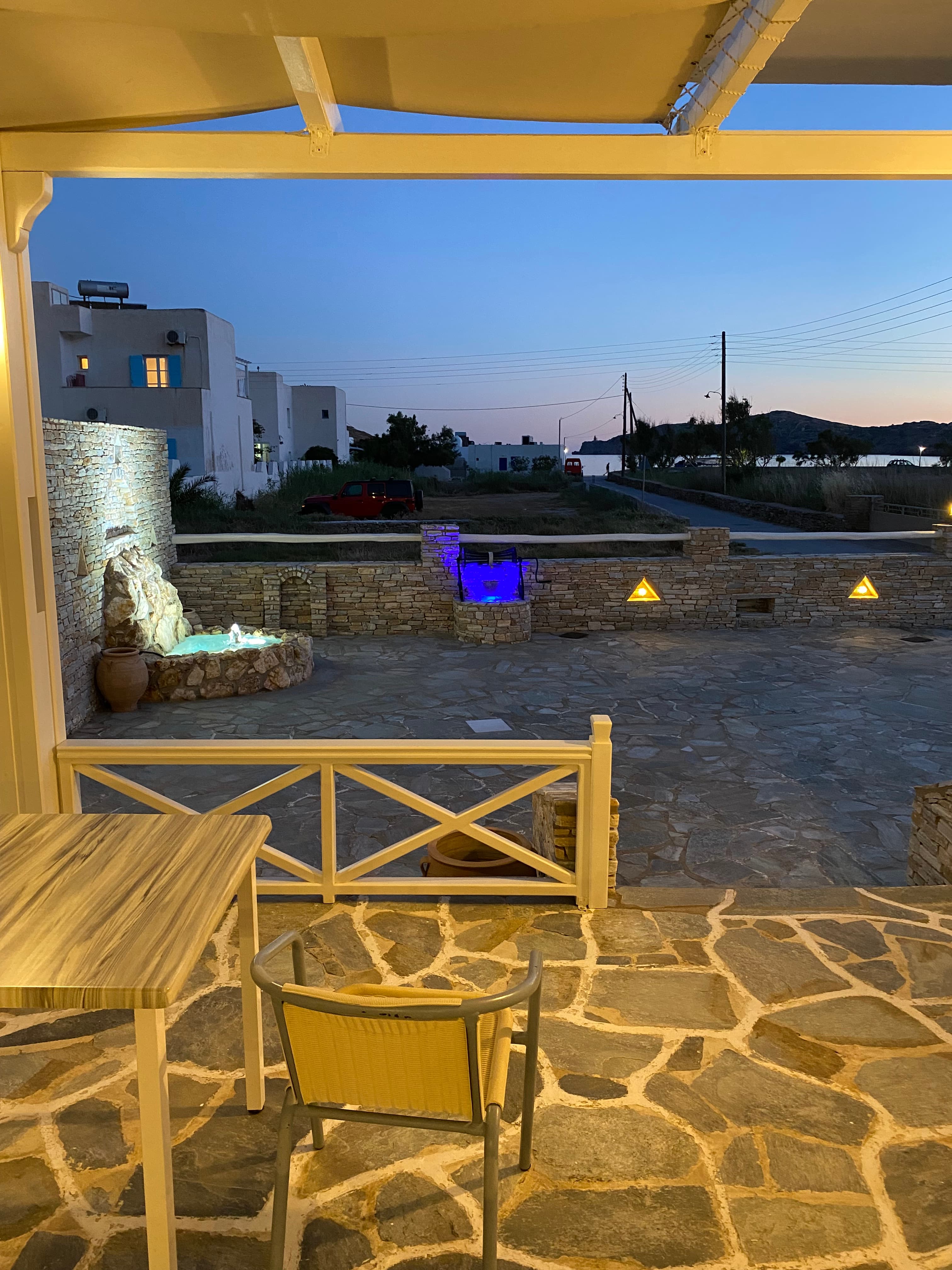 Helena Hotel Veranda at Night
